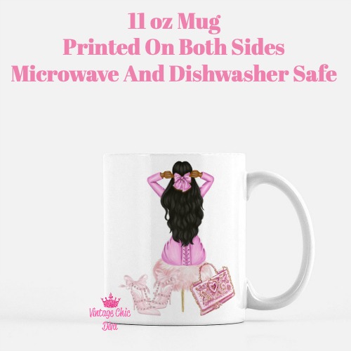 Pretty In Pink Fashion Girl7 Coffee Mug-