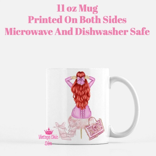 Pretty In Pink Fashion Girl8 Coffee  Mug-