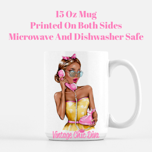 Retro Phone Girl3 Coffee Mug-