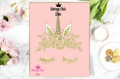 Unicorn Face35 Blush Pink Background-