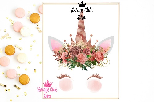 Unicorn Face3 White Background-