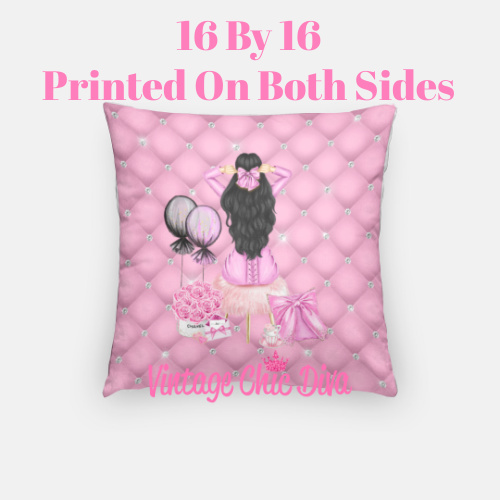 Valentine Glam Girl1 Pillow Case-