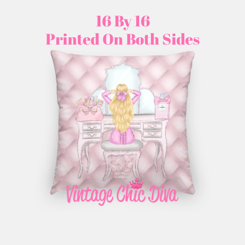 Vanity Fashion Girl3 Pillow Case-