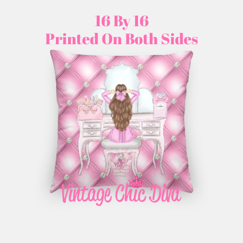 Vanity Fashion Girl6 Pillow Case-